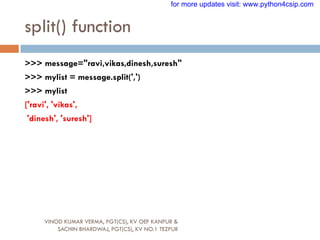 Comparision of Dictionaries and List , funcatality of List, Set union ...