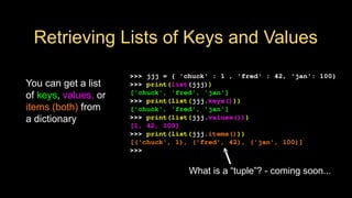Dictionaries in python programming with examples | PPTX