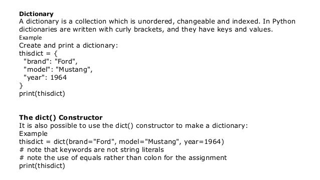 Dictionary