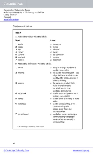 Dictionary activities-paperback-sample-pages | PDF