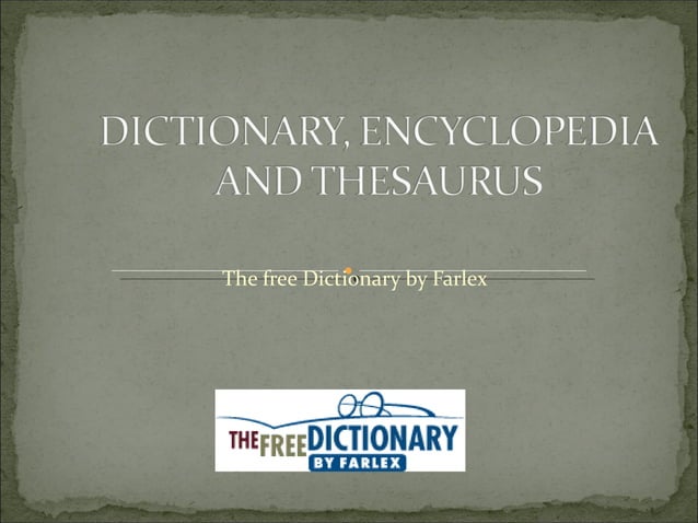 DICTIONARY ENCYCLOPEDIA AND THESAURUS visual data 4