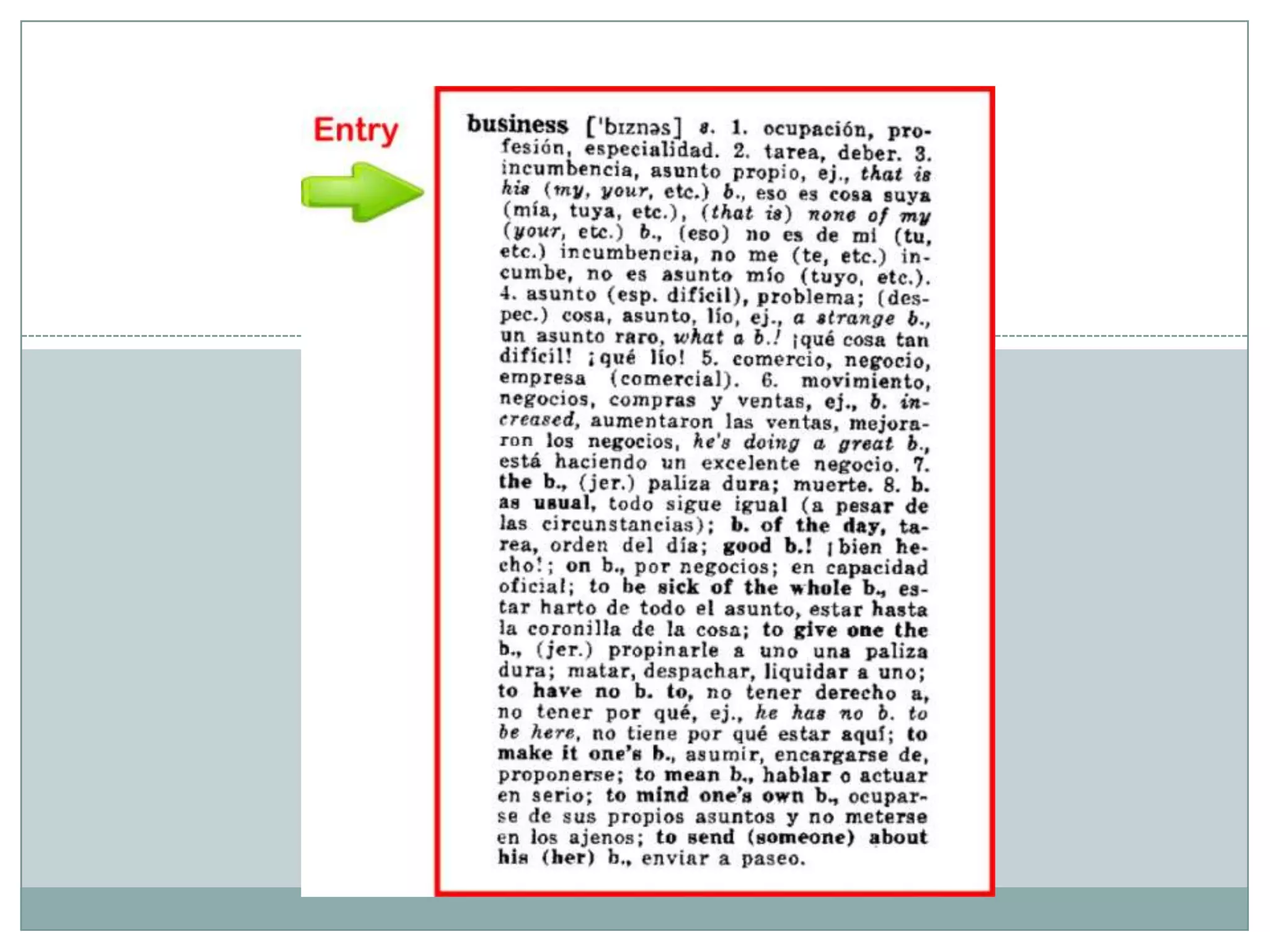 Dictionary entry examples | PPTX