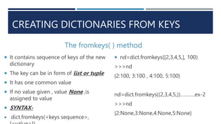 Dictionary functions and methods.ppt . | PPTX