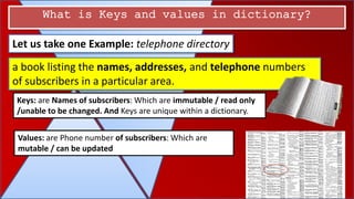 Dictionary in python | PPT