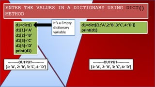 Dictionary in python | PPT