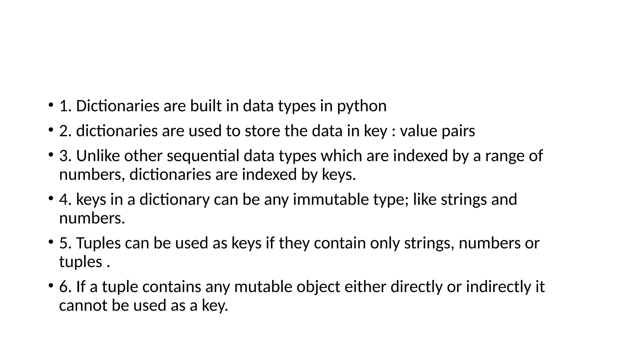 Meaning of Dictionary in python language | PPTX