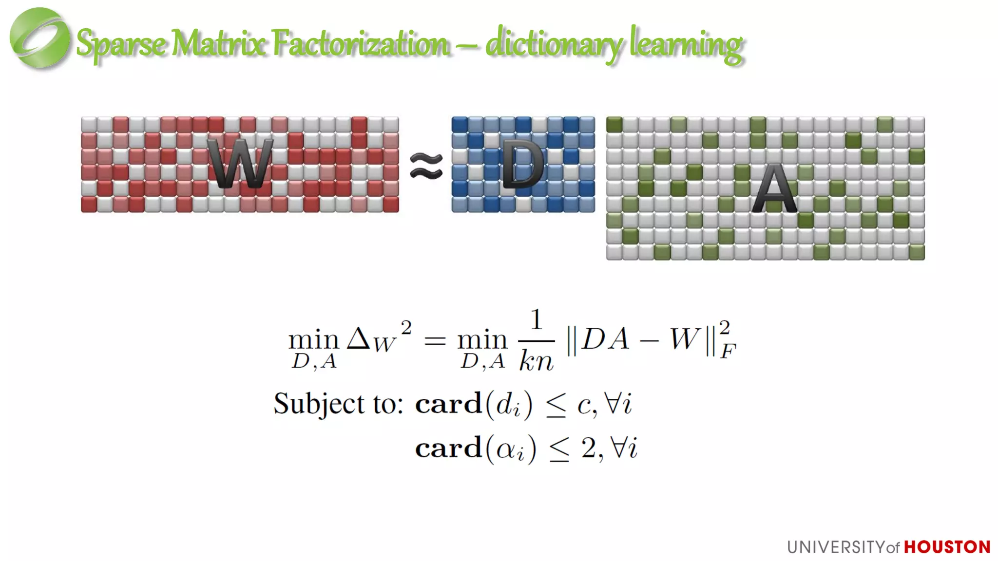 SparseMatrixFactorization– dictionarylearning
 