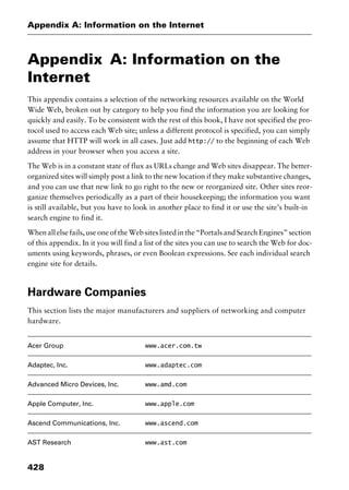 Dictionary of networking