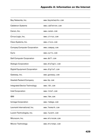 Dictionary of networking