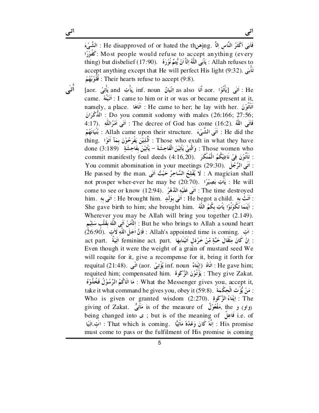 Dictionary Quran