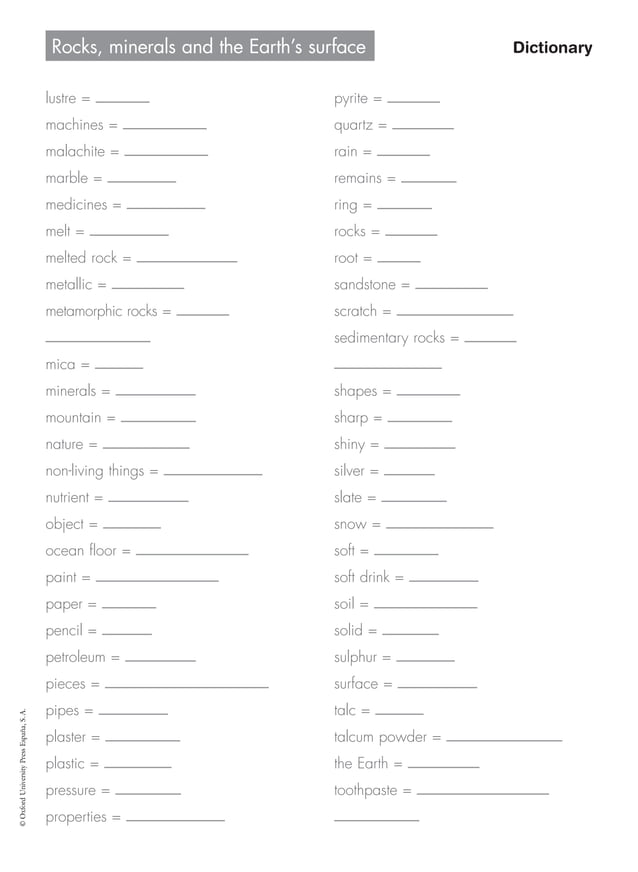 Dictionary rocks | PDF | Geology | Science