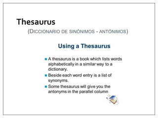 Thesaurus
 
