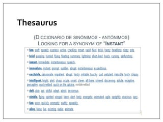 Thesaurus
 