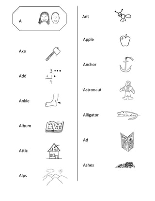 English picture dictionary from A to Z free to download in PDF  English  picture dictionary, Picture dictionary, Kangaroo kids