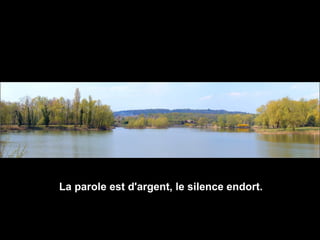 La parole est d'argent, le silence endort.