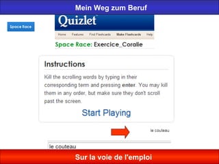 Mein Weg zum Beruf
Sur la voie de l'emploi
 