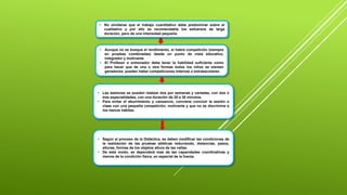 • Aunque no se busque el rendimiento, si habrá competición (siempre
en pruebas combinadas) desde un punto de vista educativo,
integrador y motivante.
• El Profesor o entrenador debe tener la habilidad suficiente como
para hacer que de una u otra formas todos los niños se sientan
ganadores, pueden haber competiciones internas o extraescolares.
• Las sesiones se pueden realizar dos por semanas y variadas, con dos o
tres especialidades, con una duración de 20 a 30 minutos.
• Para evitar el aburrimiento y cansancio, conviene concluir la sesión o
clase con una pequeña competición, motivante y que no se discrimine a
los menos hábiles.
• Según el proceso de la Didáctica, se deben modificar las condiciones de
la realización de las pruebas atléticas reduciendo, distancias, pesos,
alturas, formas de los objetos altura de las vallas.
• De este modo, se dependerá mas de las capacidades coordinativas y
menos de la condición física, en especial de la fuerza.
• No olvidarse que el trabajo cuantitativo debe predominar sobre el
cualitativo y por ello es recomendable los esfuerzos de larga
duración, pero de una intensidad pequeña.
 