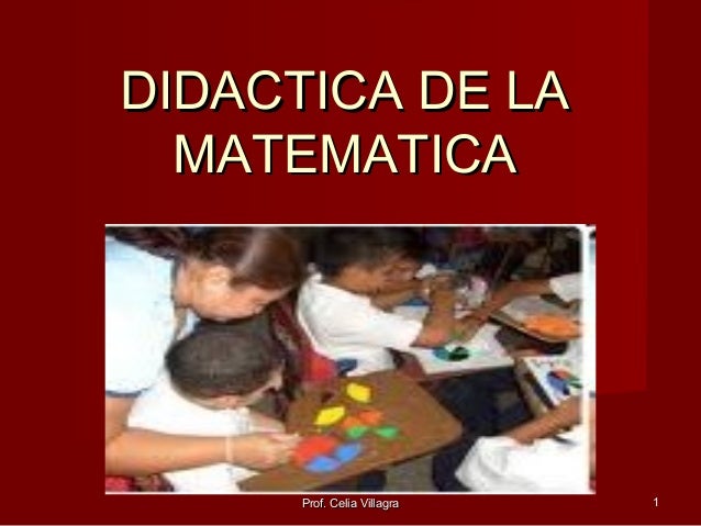 Didactica de la matematica