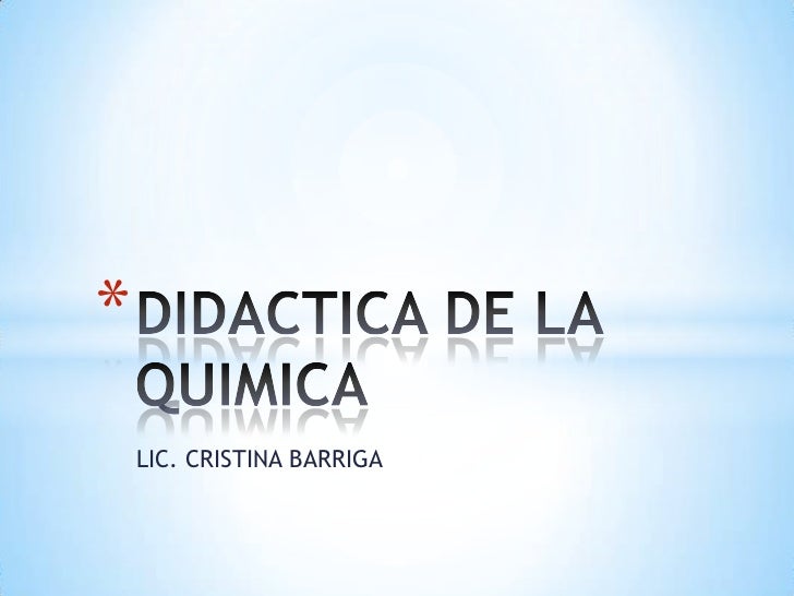Didactica de la quimica