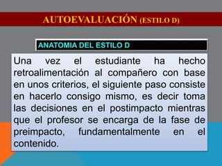 ESTILOS DE ENSEÑANZA CON 
MIRAS A FORMULAR UNA 
PROPUESTA DIDÁCTICA PARA 
LA EDUCACIÓN FÍSICA 
MOSSTON. M. y ASHWORTH. S., 1996 
Mg. Francisco Alexander Pedraza Tijaro 
Lic. Derly Dalila Hernández Perico 
 