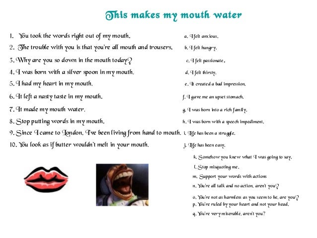 Exercises On Idioms