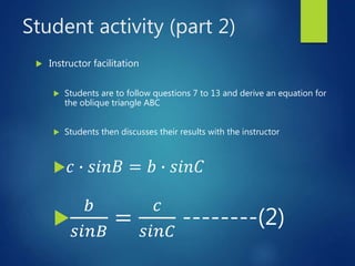 Didactic lesson sine rule | PPTX