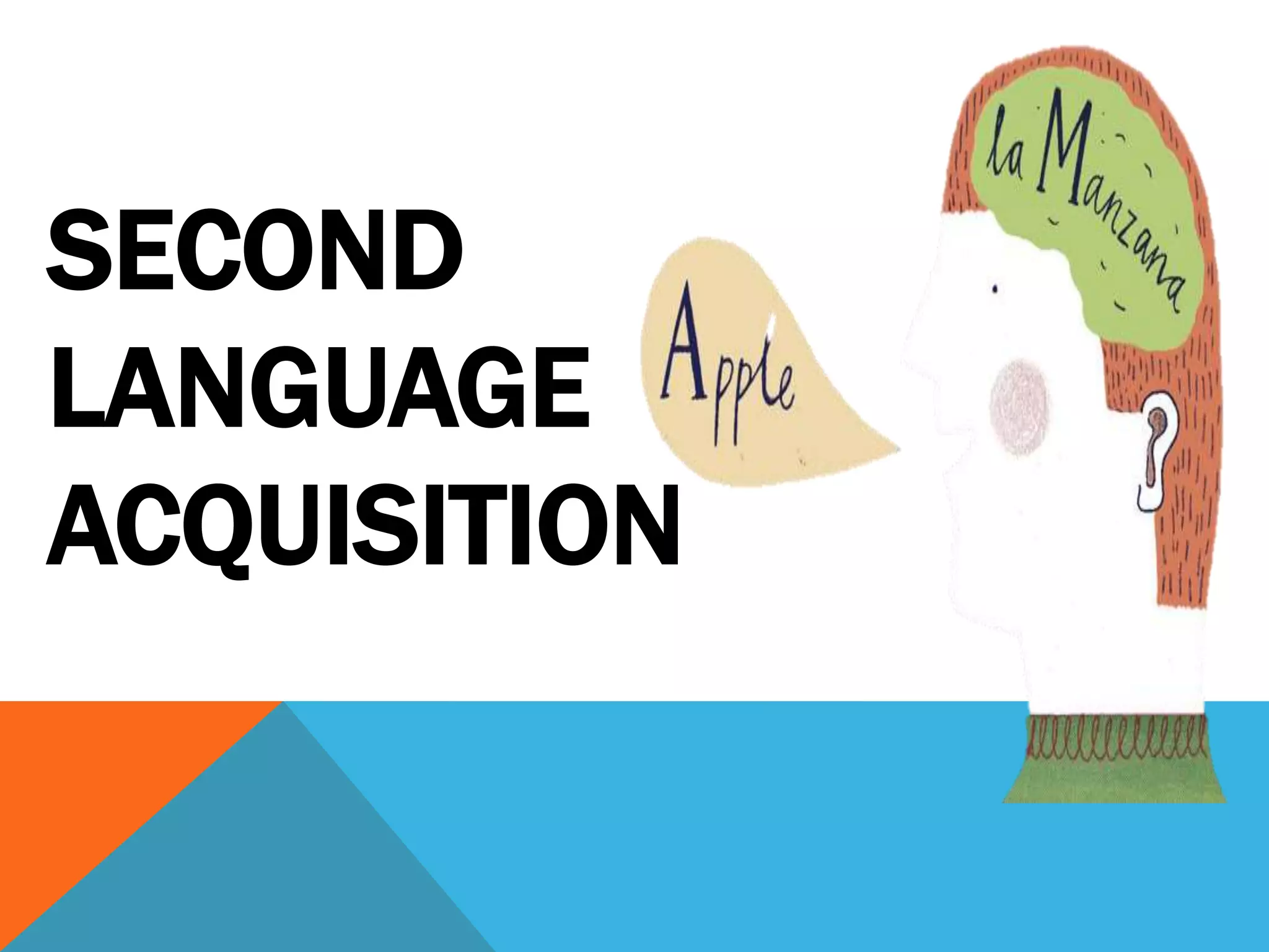 SECOND
LANGUAGE
ACQUISITION
 