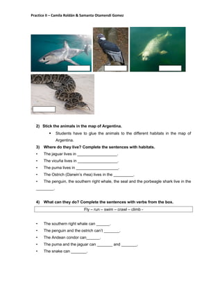 Didactic sequence animals of my country | DOC