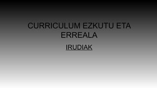 CURRICULUM EZKUTU ETA
ERREALA
IRUDIAK

 