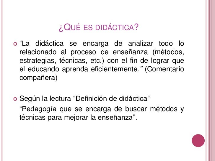Didáctica y programación