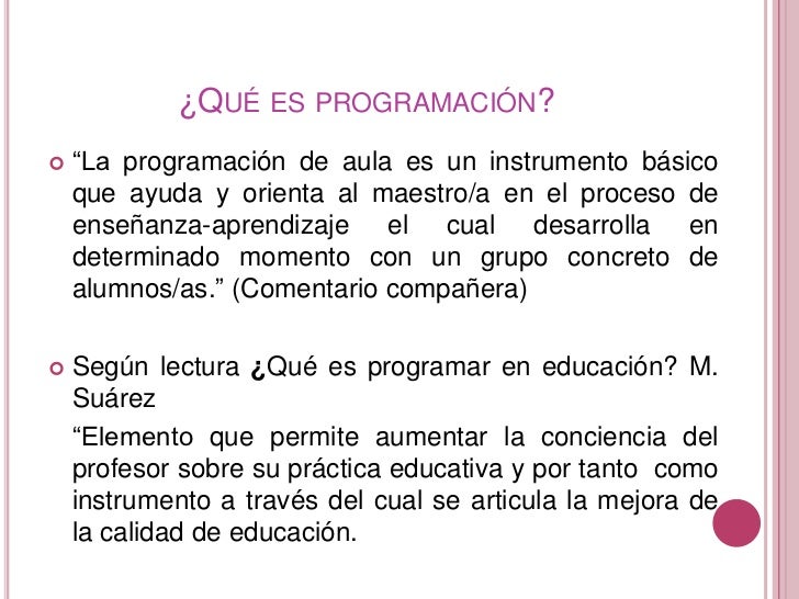 Didáctica y programación
