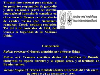 Tribunal Internacional para enjuiciar a los presuntos responsables de genocidio y otras violaciones graves del derecho int...