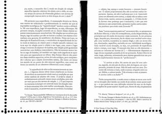 - objeto, luz, espaço e corpo humano - possam funcio-
nar. O objeto propriamente dito não se tornou menos im-
portante. Apenas, ele não é suficiente por si só. Intervindo
co-moum elemento entre outros, o objeto não se reduz a uma
[orma triste, neutra, comum ou apagada. (...) O fato de dar
às formas uma presença que é necessária, e sem que esta
domine ou seja comprimida, apresenta muitos outros aspec-
tos positivos que ainda restafonnularlJ8.
<CJ cortina se abre. No centro da cena há uma colu-
na, erguida, de oito pésde altura, dois de largura, em com-
pensado, pintada de cinza. Não há nada mais em cena. Du-
rante três minutos e meio, nada se passa; ninguém entra ou.
sai. Súbito, a coluna tomba. Três minutos e meio se passam.
A cortina 'Volta a se fechar'J9.
Terão.compreendido: o modo como o objeto se torna uma variá-
vel na situação não é senão um modo de se colocar como quase-sujei-
to - o que poderia ser urna definiçãorninimal do ator ou do duplo.
Que espécie de quase-sujeito? Aquela que, diante de nós, simplesmente
Esses "outros aspectos positivos" certamente têm, no pensamento
de Robert Morris, o valor de conseqüências, ainda despercebidas, dos
princípios que ele acaba de enunciar nesse momento. E, em primeiro
lugar, daquele que, doravante, faz do objeto uma variável numa situa-
ção: urna variável, transitória ou mesmo frágil, e não um termo últi-
1.110, dominador, específico, excluído em.sua visibilidade tautológica'.
Uma variável numa situação, ou seja, um protocolo ele experiência
sobre o tempo, num lugar. O exemplo dos dois ou três elementos-
colunas ou volumes em formas de L - diferentemente dispostos no
lugar de sua exposição procedia já ele tal protocolo. Robert Morris irá
mais longe, sabemos, submetendo seus objetos geométricos aos pro-
tocolos explicitamente teatrais da "performance":
SR. Morris, "Notes on Sculpture", art. clt., p. 90.
9 R. Krauss, Passages in.íJIodem Sculpture, op. cit., p. 201. Sublinhemos que
a obra - ou a performance, se quiserem - data ele 1961. Sobre a escultura ele
Roberr Morrís como "being an acror", cf, ibid., pp. 236-238.
«A experiência da obra se faz necessariamente no tem-
po. (...) Algumas dessas obras novas ampliaram os limites
da escultura ao acentuarem ainda mais as condições em que
certas espécies de objetos são vistas. O próprio objeto é
cuidadosamente colocado nessas novas condições, para não
ser mais que um dos termos da relação. (...) O que importa
no momento é alcançar um controle maior da situaçãointei-
ra (entiresituation) e/ou uma melhor coordenação. Esse con-
trole énecessário, se quisermos que as 'Variáveis (variables)
7 R. Krauss, "Sensersensibiliré.Réflexion sur la sculprure de la fin eles années
soixante" ('1973), trad. C. Cintz, RegardsSUl" l'artaméricain, D/). cit., p. 117. Uma
análise semelhante é retomada por R. Krauss em Passages in Moderns Sculpture,
op. cil..] pp. 238-239 e 266-267.
POj assim, o tamanho dos L muda em função da relação
específica (specific re1ation) do objeto com o chão, ao mes-
'171.0 tempo em termos de dimensões globais e em termos de
comparação interna entre os dois braços de um L dado JJ7.
Há portanto uma experiência. A constatação deveria ser óbvia,
mas merece ser sublinhada e problematizada na medida em que as
expressões tautológicas ela "especificidade" tendiam antes a obliterá- ·
la. I-lá uma experiência, logo há experiências, ou seja, diferenças. I-Iá
portanto tempos, durações atuando em ou diante desses objetos su-
postos instantaneamente reconhecíveis. Há relações que envolvem pre-
senças, logo há sujeitos que são os únicos a conferir aos objetos mini-
malistas uma garantia ele existência e de eficácia. Notar-se-á que, na
. descrição de Rosalind Krauss, o vocabulário da especificidade de cer- '
to medo se deslocou do objeto para a relação ispecific relation): tra-
ta-se aqui da relação entre o objeto e seu lugar, mas, como o lugar
abriga o encontro de objetos e de sujeitos, essa relação pode igualmente
caracterizar uma dialética intersubjetiva. Não há somente tacos e bo-
las no jogo de beisebol, há também um lugar onde jogadores se aque-
cem para que espectadores os olhem. Mas Robert Morris não preci-
SOLl dessa metáfora esportiva, acima ele tudo ambígua, para compreen-
der e afirmar que o objeto minimalista existia, não como Lll11. termo
(no sentido de um ponto de não-retorno) específico, mas como um
termo (no sentido de um elemento diferencial) numa relação:
I
66 Georges Didi-Huberman , O Que Vemos, O Que Nos Olha 67 11.
••'.1
••'.:.1.'••••.••••••••••'~ ••_
.~.I.' ..J • • •_ . ' . ' • • • • • •~ eJe ••: . ~
•
•
•
•
•
•
•
•
•
•
r.
•
•
•
•
•
••
••
•
•
•
•
•
•
•
•
•
•
•
•
•
•
•
·1
A expressão
tautológica
dizia que não,
mas há uma
experiência.
Bergson
o específico
desloca-se
para a
relação.
 