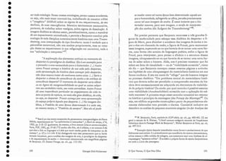 47 Esse é um dos temas constantes do pensamento meta psicológico de Pierre
Fédida, especialmente em "La sollicitation à interpréter", L'Écrit du temps, n" 4,
1983)pp . 5-19 . Cf.igualmente, do mesmo, o livro recente Criseet contre-transfert,
Paris)PUF) 1992, pp. 37-66 ("O sonho não fala) ele é afásico, e no entanto é ele
que abre a fala na linguagem e é dele que ouuir recebe poder de interpretar ou de
nomear", p. 37) e 111-144. E foi dialogando com esse pensamento que eu havia
tentado introduzir, para a análise das imagens da arte) o paradigma do despertar
e do esquecimento do sonho - doravanre reencontrado nas magníficas páginas
de Benjamin. Cf. Deuant l'image, 01). cit., pp. 175-195.
1
1
11
li
i'
I
!
'18 "(1. Benjamin, Paris) capitale du X1Xe siêcle, op, cit., pp . 480-481. Cf. em
geral o estudo de B. Kleiner, "L'éveil comrne catégorie centrale de l'expérience
historique dans le Passage-Wer1? de Benjamin", 'í/alter Benjamin.et Paris, op, clt,
pp.497-515. .
o Que Vemos, O Que Nos Olha 191
49 Exemplo típico daquele intercâmbio entre forma e conhecimento de que
falávamos mais acima: é o procedimento por excelência do cinema eisensteiniano,
talvez mesmo a idéia cubista de colagem, que sustentam aqui uma hipótese de ul-
trapassagem "epistemo-crírica". É também a própria forma da escrita benjaminiaua
em todo o Livro das passagens.
Foi preciso portanto que Benjamin recorresse a três grandes .fi-
guras da modernidade para esboçar essa dialética do despertar: a fi-
gura de Marx, para dissolver o arcaísmo das imagens de sonho e im-
por. a elas um chamado da razão; a figura de Proust, para reconuocar
essas imagens, superando-as no que haveria de se tornar uma nova fOJ~~
ma, uma forma não arcaica da linguagem poética; enfim a figura de
FrcLld, para interpretar, para pensar a eficácia e a estrutura dessas
imagens, ultrapassando-as no que haveria de se tornar uma nova for-
ma ele saber sobreo homem. Aliás, nos é precioso constatar quefoi
sobre um fator de visualidade - ou de "visibilidade acrescida", corno
de diz - que Benjamincomeçou nessas mesmas páginas a articular
sua hipótese de uma ultrapassagem do materialismo histórico em sua
forma canônica. E isto em nome do "refugo" que ele buscava integrar
ao processo dialético: "Um problema central elo materialismo histó-
rico que deveria enfim ser percebido: a compreensão marxista da his-
tória deve necessariamente ser adquirida em.detrimento da visibilida-
de ela própria história? OU: ainda: por qual caminho é possível associar
uma visibilidade (Asnchaulichkeit) acrescida com a aplicação do mé- .
todo marxista? A primeira etapa nesse caminho consistirá em retomar
na história o princípio da montagem (das Prinzip der A10ntage)49. Ou
seja, em edificar as grandes construções a partir de pequeníssimos ele-
mentos elaborados com precisão e clareza: Consistirá inclusive em
descobrir na análise do pequeno momento singular (in der Analyse des
se revelar C01'l1'O tal numa época bem.determinada: aquela em
que a humanidade, esfregando os olhos, percebe precisamente
corno tal essa imagem de sonho. É nesse instante que o bis-
torladorassume, para essa imagem) a tarefa da interpreta-:
ção dos sonhos (dir Áufgane derTraumdeutung'Yt''.
Geo rges Didi-Huberrnan
"A exploração dos elementos oniricos no momento do
despertar é o paradigmada dialét;ca~ Ela é:uJ11 exemplo para
o pensador e uma necessidade para o historiador. (...) Assim
como Proust começa a história de sua vida pelo despertar,
cada apresentação da história deve começar pelo despertar,
não deve mesmo tratar de nenhuma outra coisa. (...) Seria o
despertar a síntese da consciência do sonho e da antítese da
consciência desperta? O momento do despertar seria idênti-
co ao Agora da recognoscibilidade no qual as coisas adqui-
rem seu verdadeiro rosto, seu rosto surrealista. Assim Proust
dá uma importância particular ao engajamento da vida in-
teira ao ponto de ruptura, no mais alto grau dialético, da vida,
ou seja) ao despertar. Proust começa por uma apresentação
do espaço próprio àquele que desperta. (...) Na imagem. dia~
lética, o Pretérito de uma época determinada é a cada uez,
ao mesmo tempo, o "Pretérito de sempre)'. Mas ele só pode
sal' toda mitologia. Pensar nossas mitologias, pensar nossos arcaísmos; .
ou seja, não mais temer convocá-los, trabalhando de maneira crítica
e "imagética" (bi/dlich) sobre os signos de seu esquecimento, de seu
declínio, de suas ressurgências. Maneira estritanlentemeluorativa,
portanto, de trabalhar sobre vestígios, sobre signos ele dissolução. A
imagem dialética se oferece assim, paradoxalmente, como a memória
de um esquecimento reivindicado, e permite a Benjamin concluir pela
analogia ele toda disciplina autenticamente histórica com uma Traum-
deutung, urna interpretação de tipo freudiano: tanto é verdade que a
psicanálise encontrará, não nos sonhos propriamente, mas,na voca-
ção destes ao esquecimento (e sua refiguração em narrativa), toda ri
sua "solicitação a interpretar,,47.
190
•
•
•
•
•
•
•
•
•
•
•
•
•
•
•
•
•
•
•
•
•
•
•
•
•
•
•
•
•
•
•
•
•
•
•
•
 