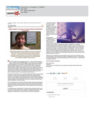 Concert live / Le Parisien.fr 17/02/2011
Live report
Par : Jean-Lionel Parot
Lien article
 