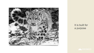 It is built for
a purpose
 