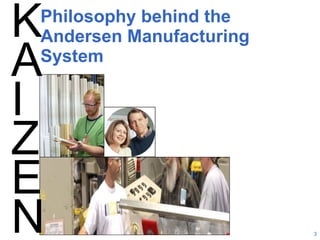 Philosophy behind the  Andersen Manufacturing System KA I ZEN 