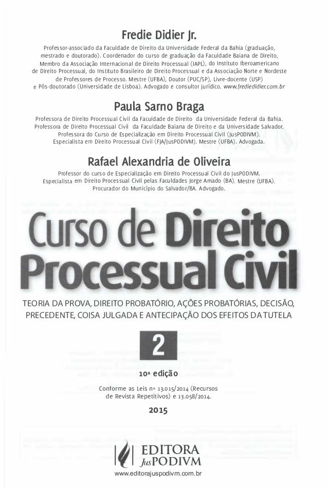 Curso de processo civil fredie didier