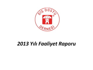 2013 Yılı Faaliyet Raporu
 