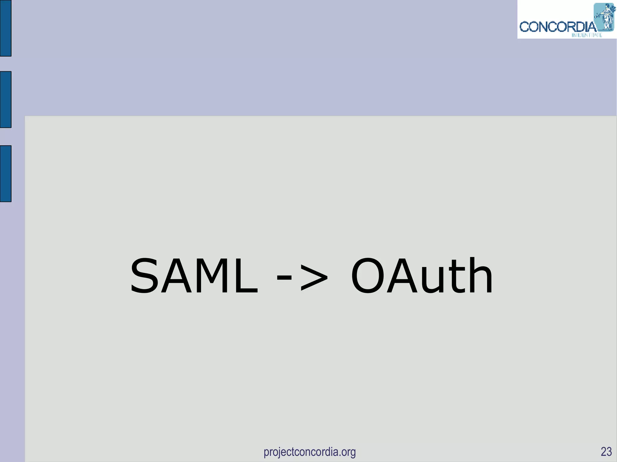 SAML -> OAuth 