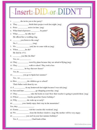 Did worksheet