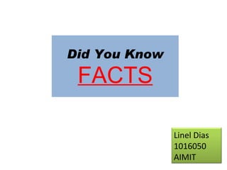Did You Know FACTS Linel Dias 1016050 AIMIT 