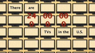 There   are

        24 00 00
        0  0  0
              TVs   in the   U.S.
 