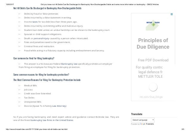 Mar 27, 2019  Updated: March 27, 2019.  In both Chapter 7 or Chapter 13 bankruptcy,  This isnt true of all debts, however.