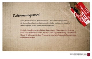 Gespräche führt man viele. Und selbst, wenn man die meisten Kunden
persönlich betreut, den Charme des direkten Kontakts weiterzuführen
ist eine anspruchsvolle Kunst. Unser CRM-System setzt sich aus mehr
zusammen als der reinen Optimierung bei der Datenerfassung und
-verwaltung zur Kundenbetreuung. Mit CRMPATHY legen wir den
Fokus auf die zwei Bereiche POWER und SENSITVITY .
Mit unserem CRM-System führen Sie Ihre Kundengespräche
auch nach der Verabschiedung weiter.
  Nach dem Gespräch
    ist vor dem Gespräch.
 