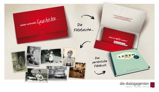Die
Fototasche …
Das
persönliche
Fotobuch
 