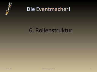 6. Rollenstruktur 29.05.09 Gliederungspunkt 6 