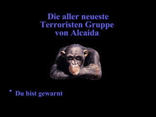 Die aller neueste
         Terroristen Gruppe
            von Alcaida




• Du bist gewarnt
 
