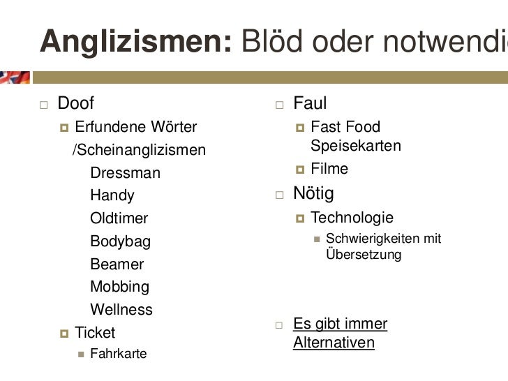 Anglizismen In Der Deutschen Sprache de.slideshare.net