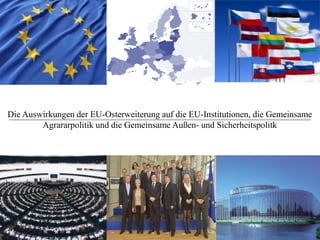 1
Die Auswirkungen der EU-Osterweiterung auf die EU-Institutionen, die Gemeinsame
Agrararpolitik und die Gemeinsame Außen- und Sicherheitspolitk
 